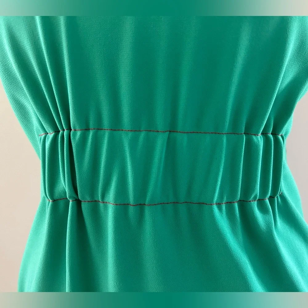 💙💚Argent Green & Navy Dress - Picture 2 of 9